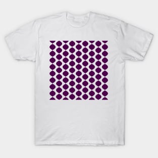 Mid Century Modern Retro 60s Waves Pattern  (Violet Magenta Darker) T-Shirt